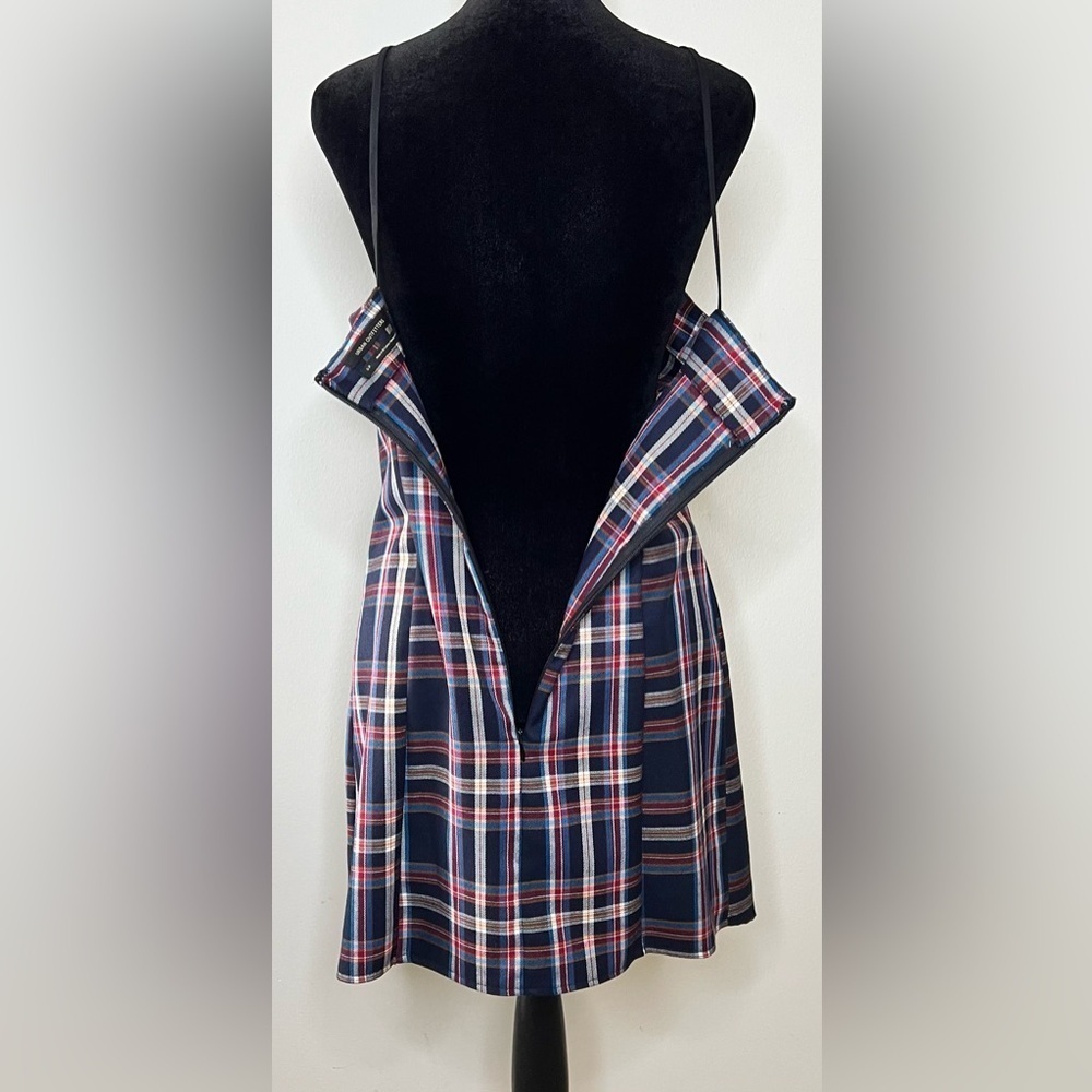 Urban Outfitters Y2K Red White and Blue summer preppy plaid dress petite small - Picture 6 of 8